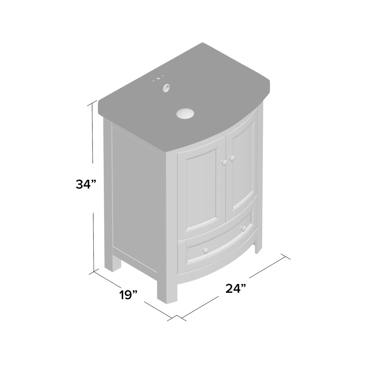 Charlton Home® Thibeault 24" Single Bathroom Vanity Set & Reviews Wayfair
